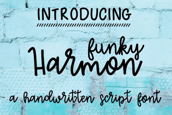 Funky Harmon: A Handwritten Script Font with Character