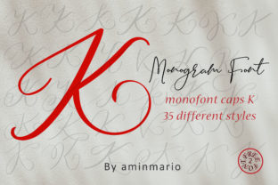 Monogram K Monofont Caps K: A Versatile Handwritten Font for Branding and Design